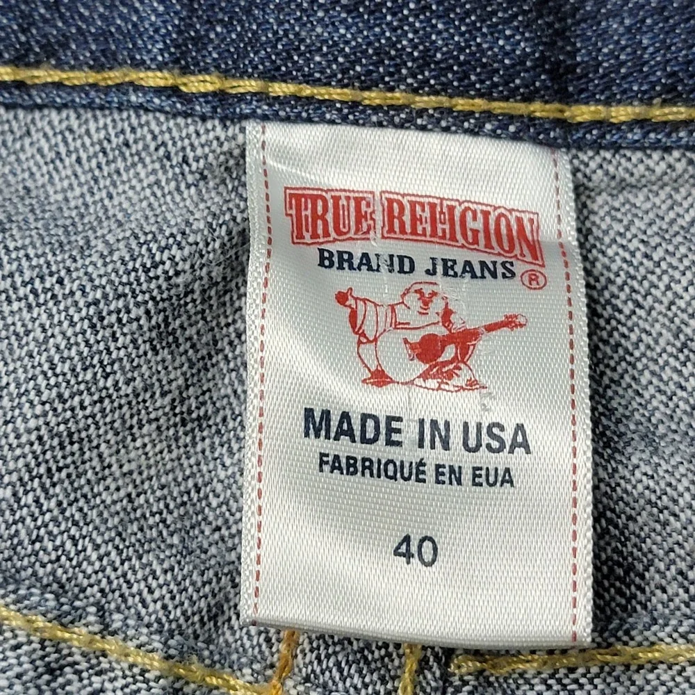 True Religion Jeans Mens 40 Ricky Straight Leg Made in USA Originals Denim Pants